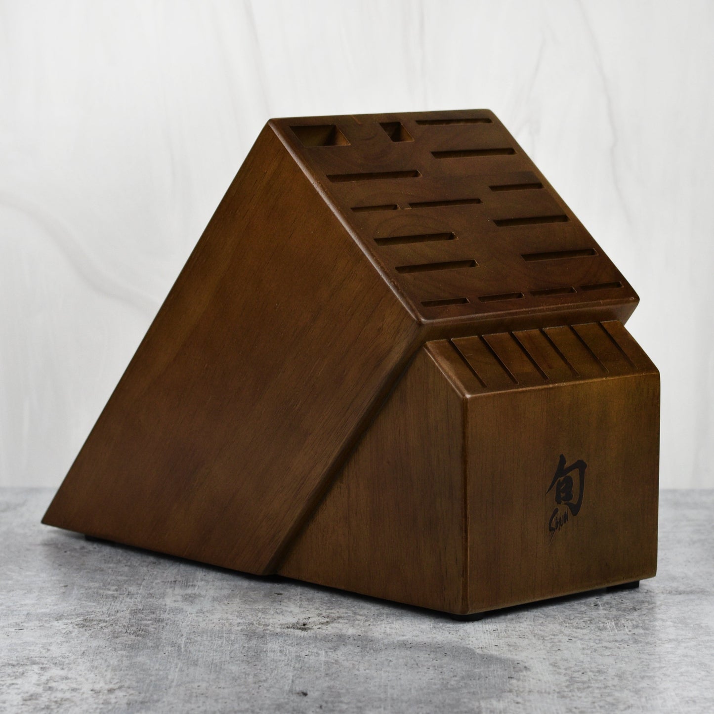 Shun 22 Slot Knife Block, Walnut Finish