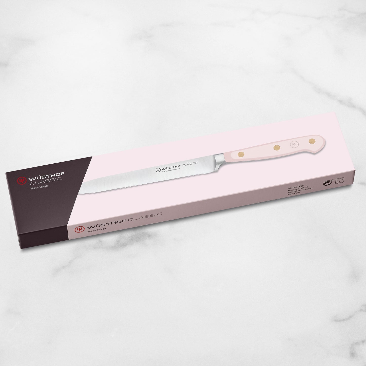 Wusthof Classic Pink Himalayan Salt 5" Serrated Utility Knife