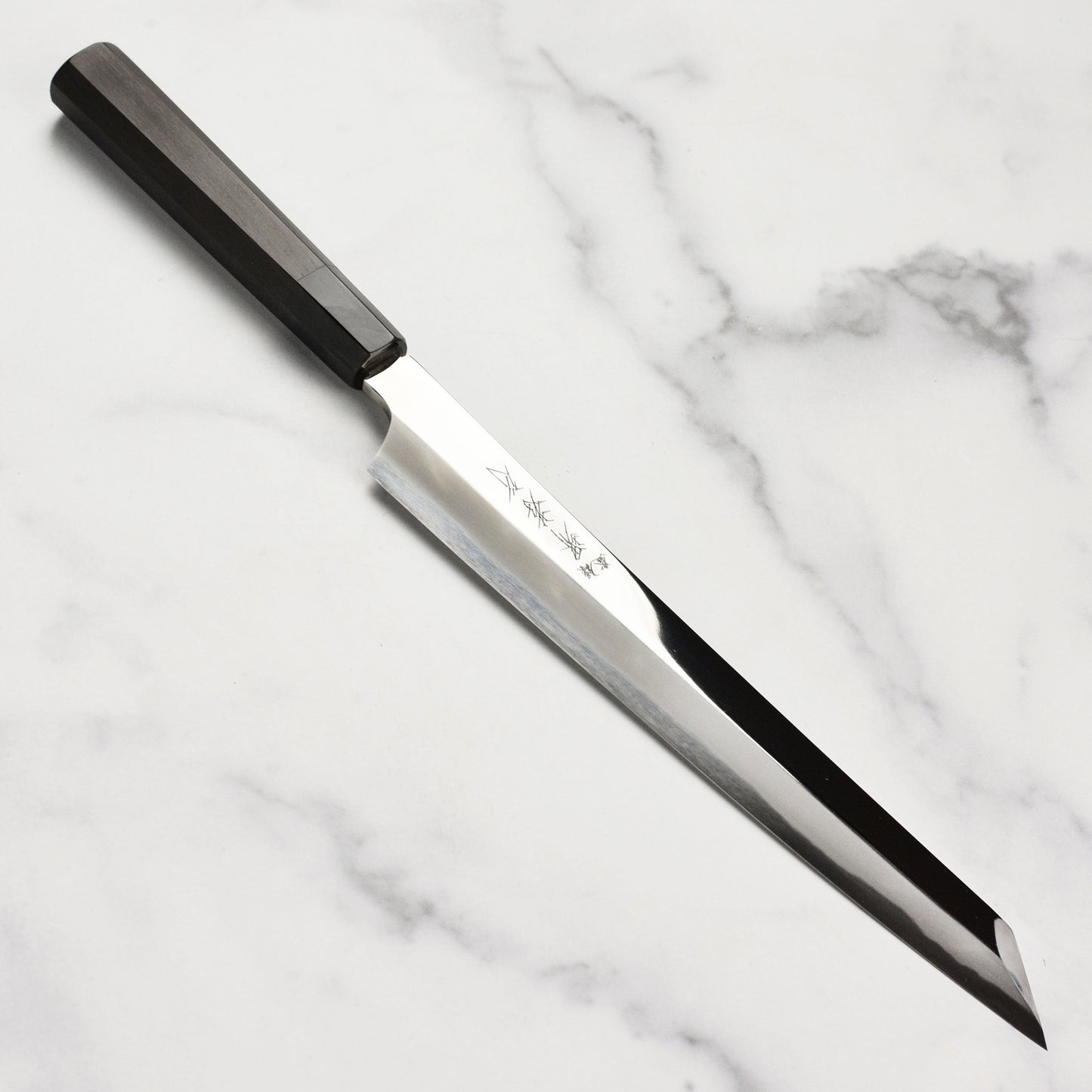 Takayuki x Itsuo Doi Hien Aogami #2 Single-Bevel 10.6" Kengata Yanagiba with Saya