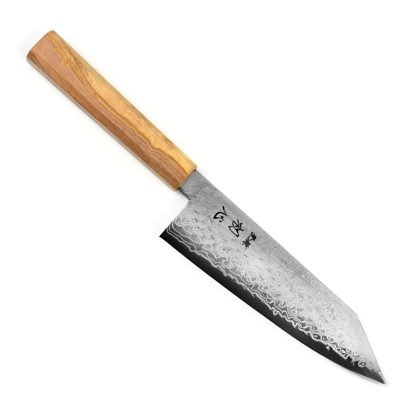 Hatsukokoro Ryuhyo SG2 Damascus 7" Bunka, Olivewood