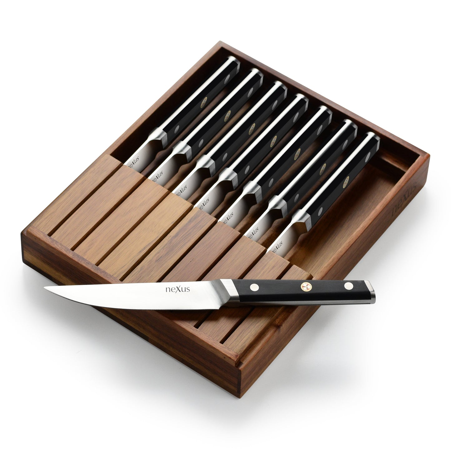 Nexus 8 Piece Steak Knife Set with In-Drawer Tray