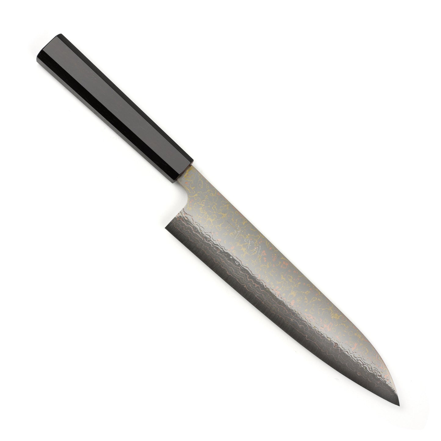 Saji Rainbow Damascus 8.25" Gyuto, Ebony