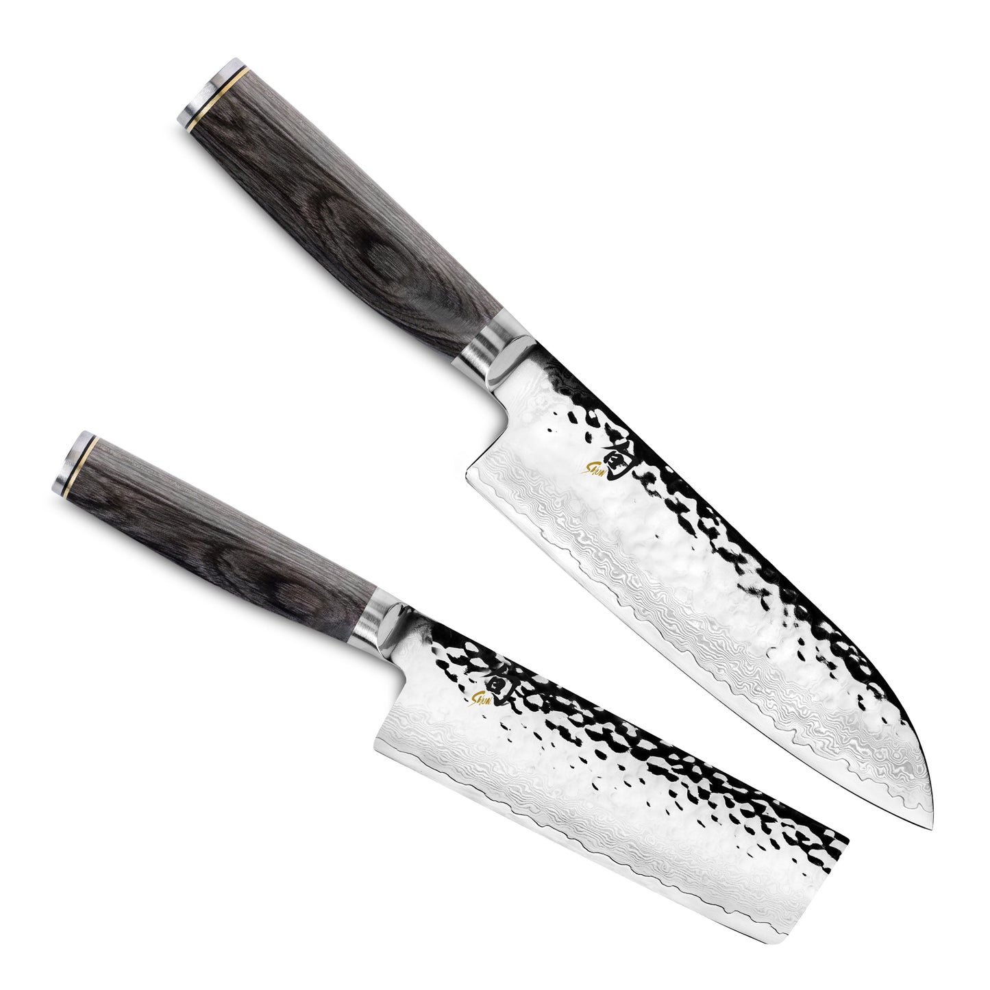 Shun Premier Grey Santoku & Nakiri Knife Set