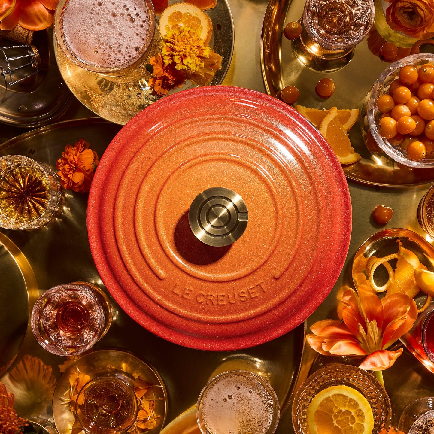Le Creuset Signature Cast Iron 7.25-quart Flamme Doree Round Dutch Oven