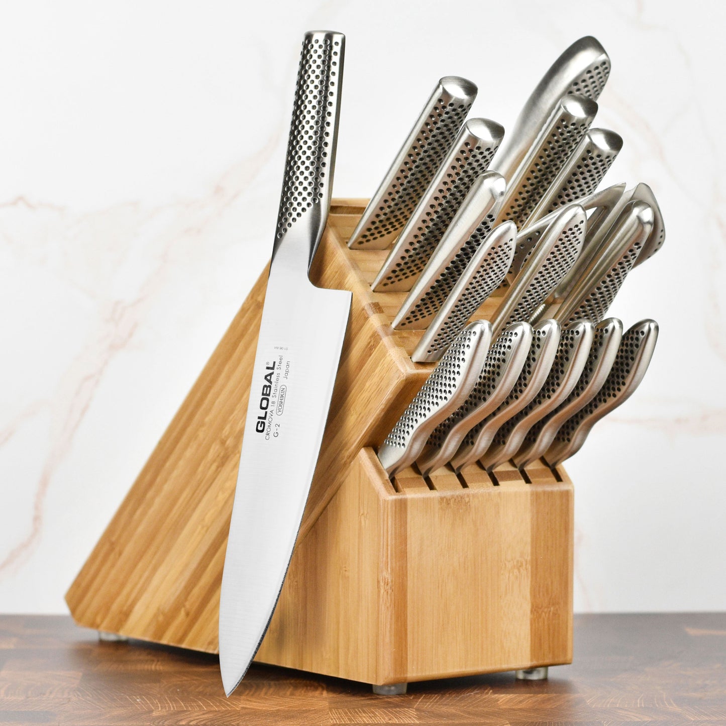 Global 7" Hollow Edge Santoku Knife