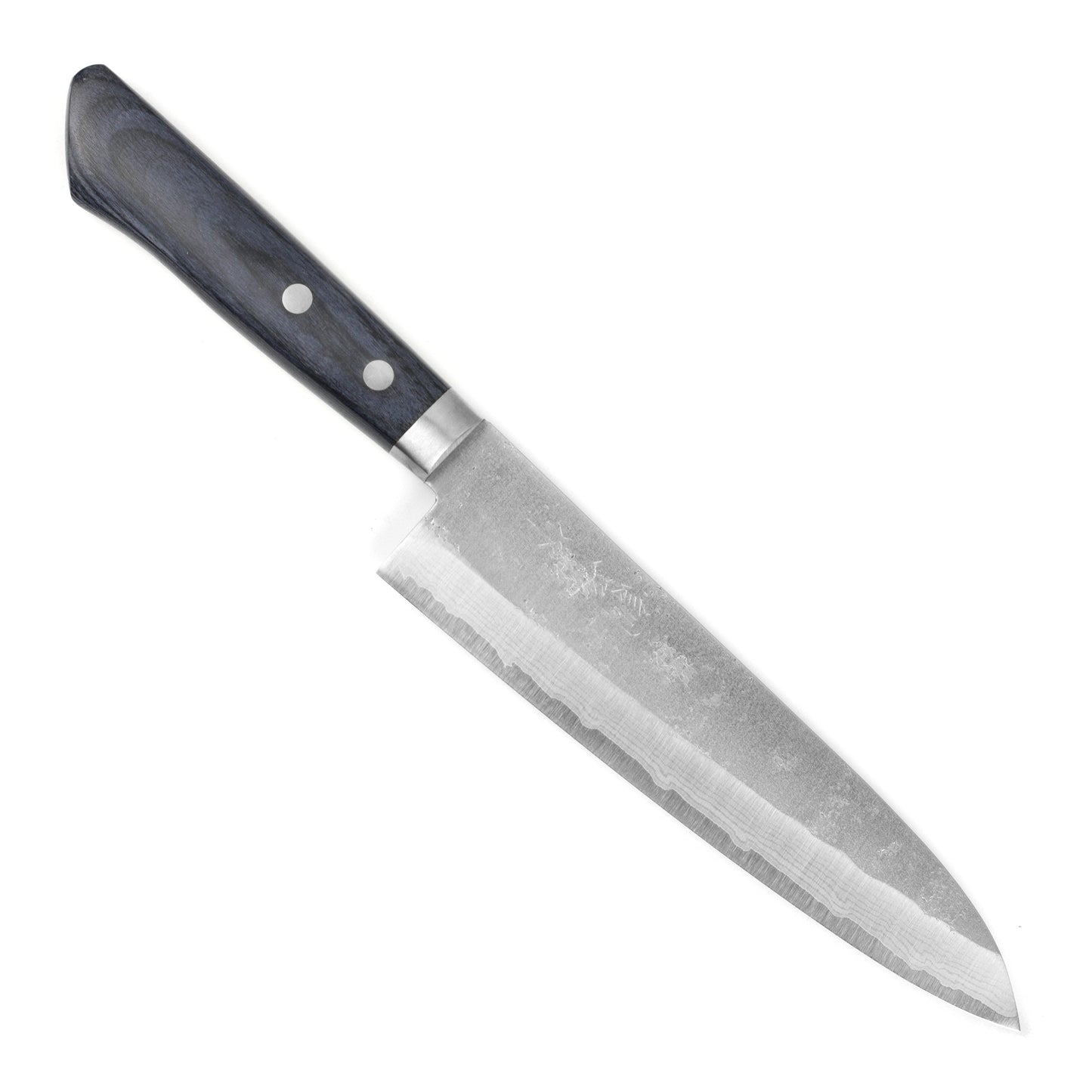 Masutani VG10 Damascus Nashiji 7" Gyuto, Blue Handle
