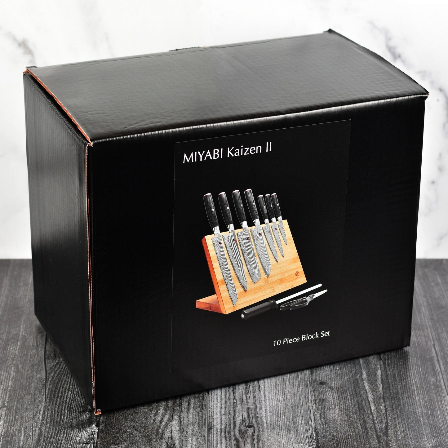 Miyabi Kaizen II 10 Piece Magnetic Easel Knife Block Set