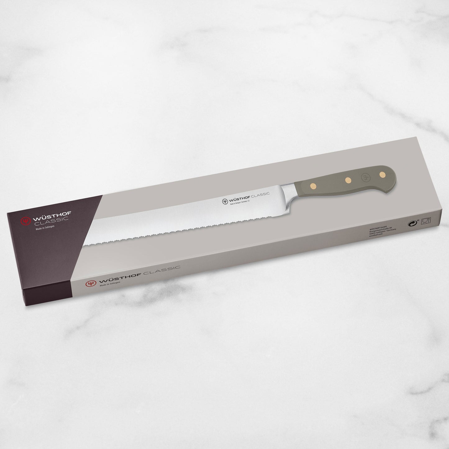 Wusthof Classic Velvet Oyster 9" Double Serrated Bread Knife