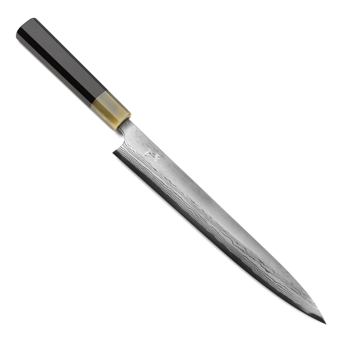Hatsukokoro x Yauji Aogami #2 Damascus 10.6" Single-Bevel Yanagiba