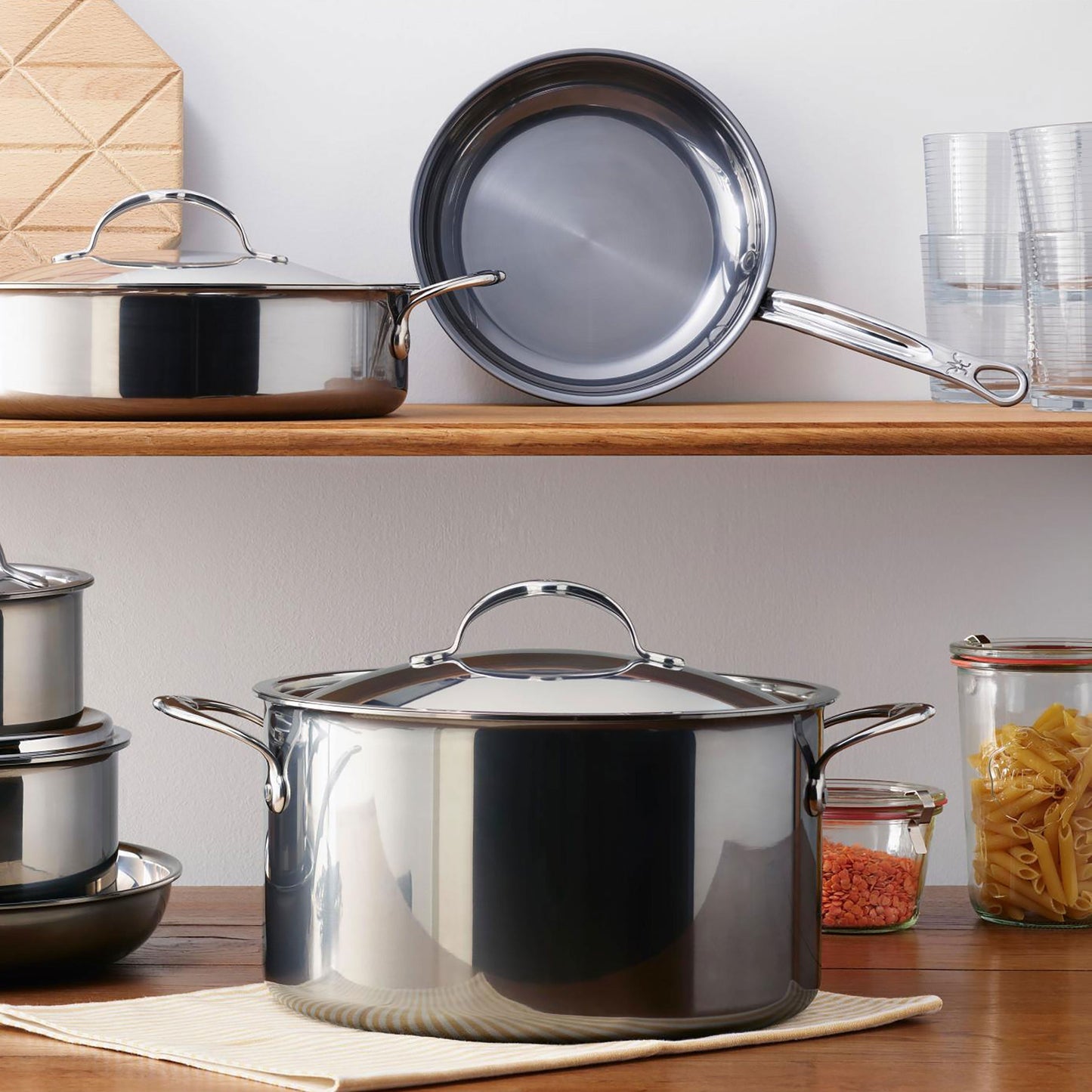 Hestan NanoBond 6-quart Titanium Stainless Steel Stock Pot