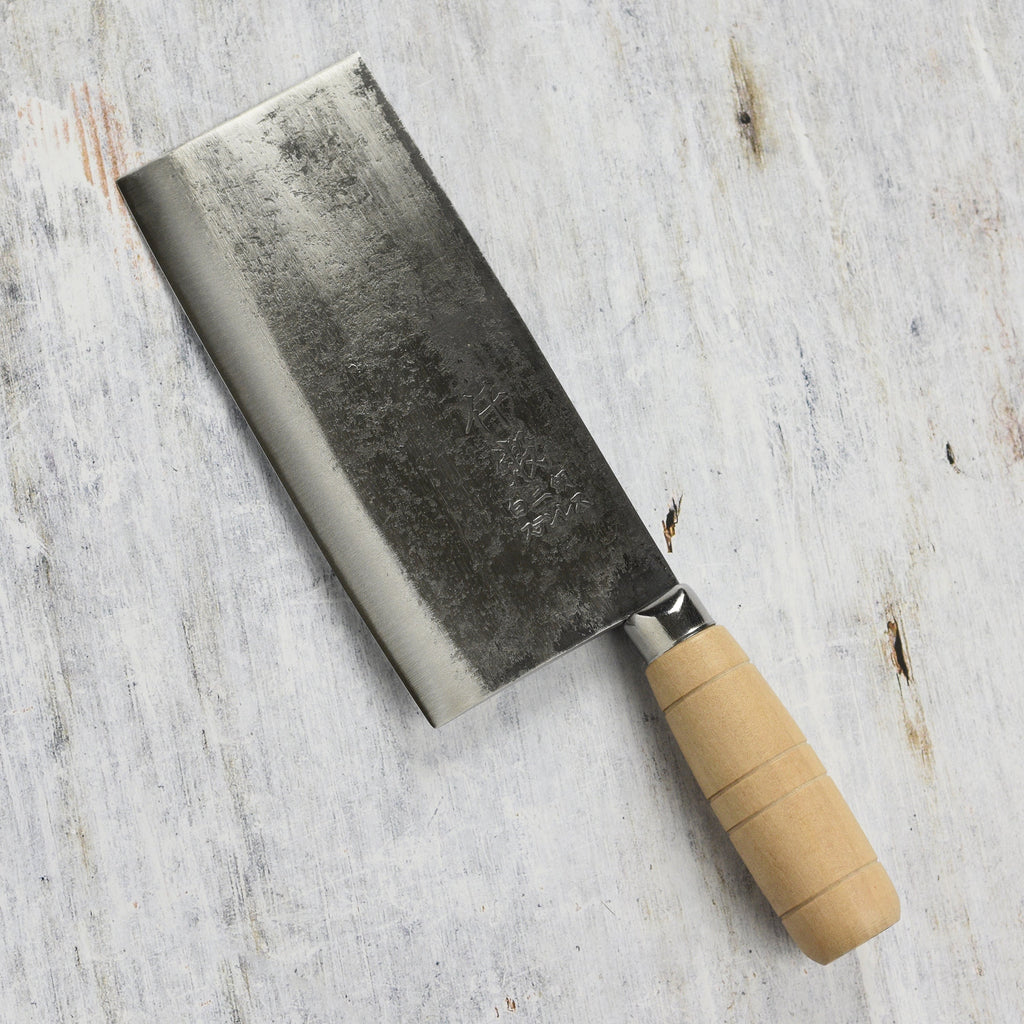 Sentan Forged Shirogami #2 Stainless Clad 6.7" Chinese Cleaver, Migaki