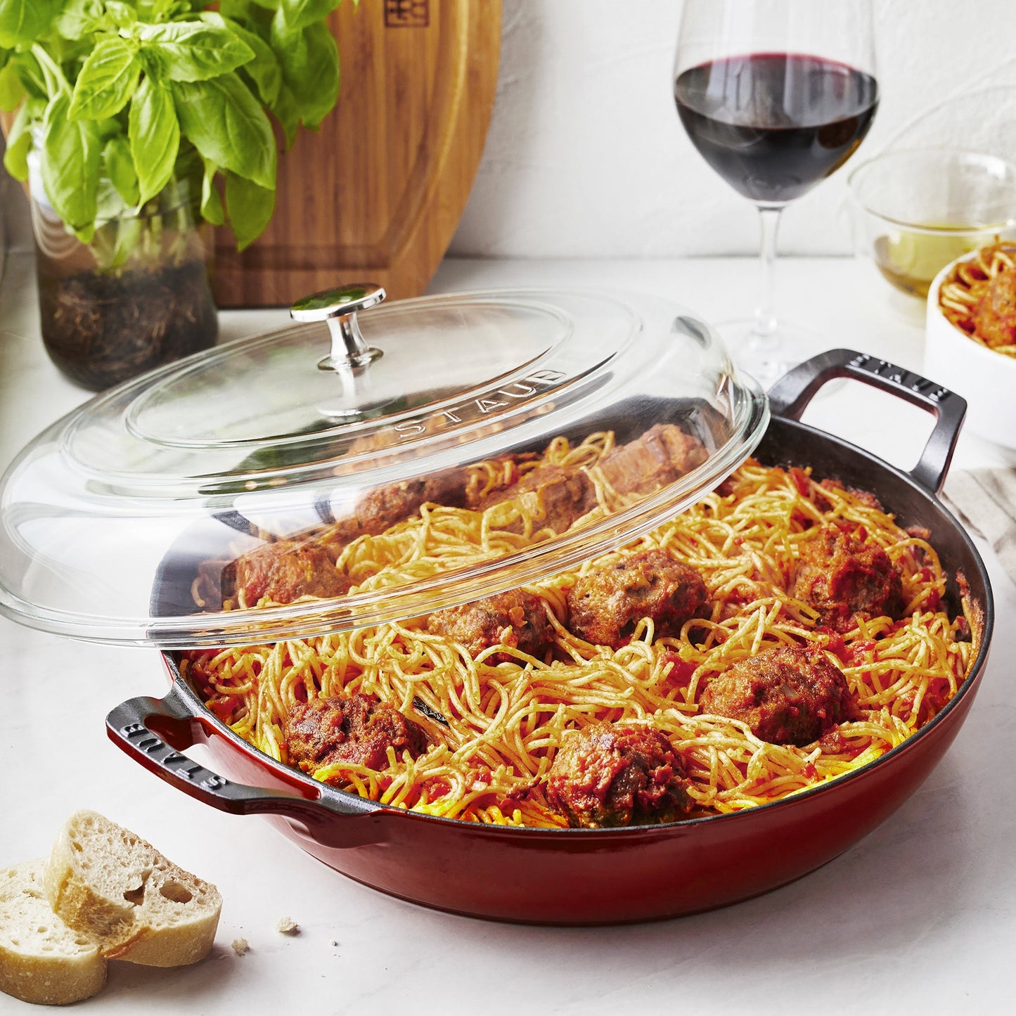 Staub 3.5-quart Grenadine Braiser with Glass Lid