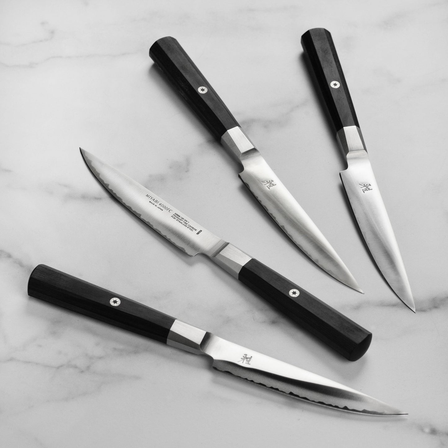 Miyabi Koh 4 Piece Steak Knife Set with Bamboo Case