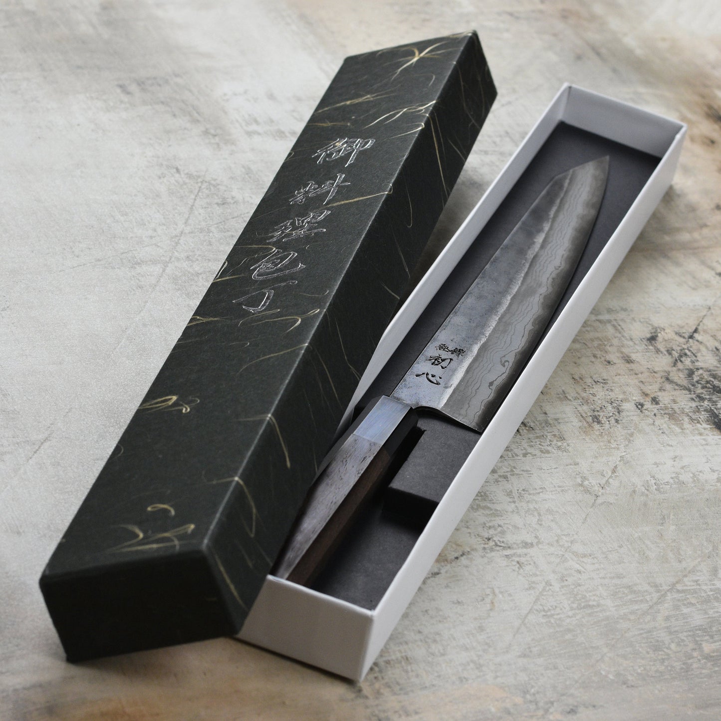 Hatsukokoro Kumokage Aogami #2 Kurouchi Damascus 9.8" Sujihiki