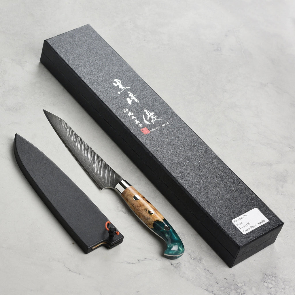 Kurosaki Fujin Forged SG2 Damascus 5.1" Petty with Saya