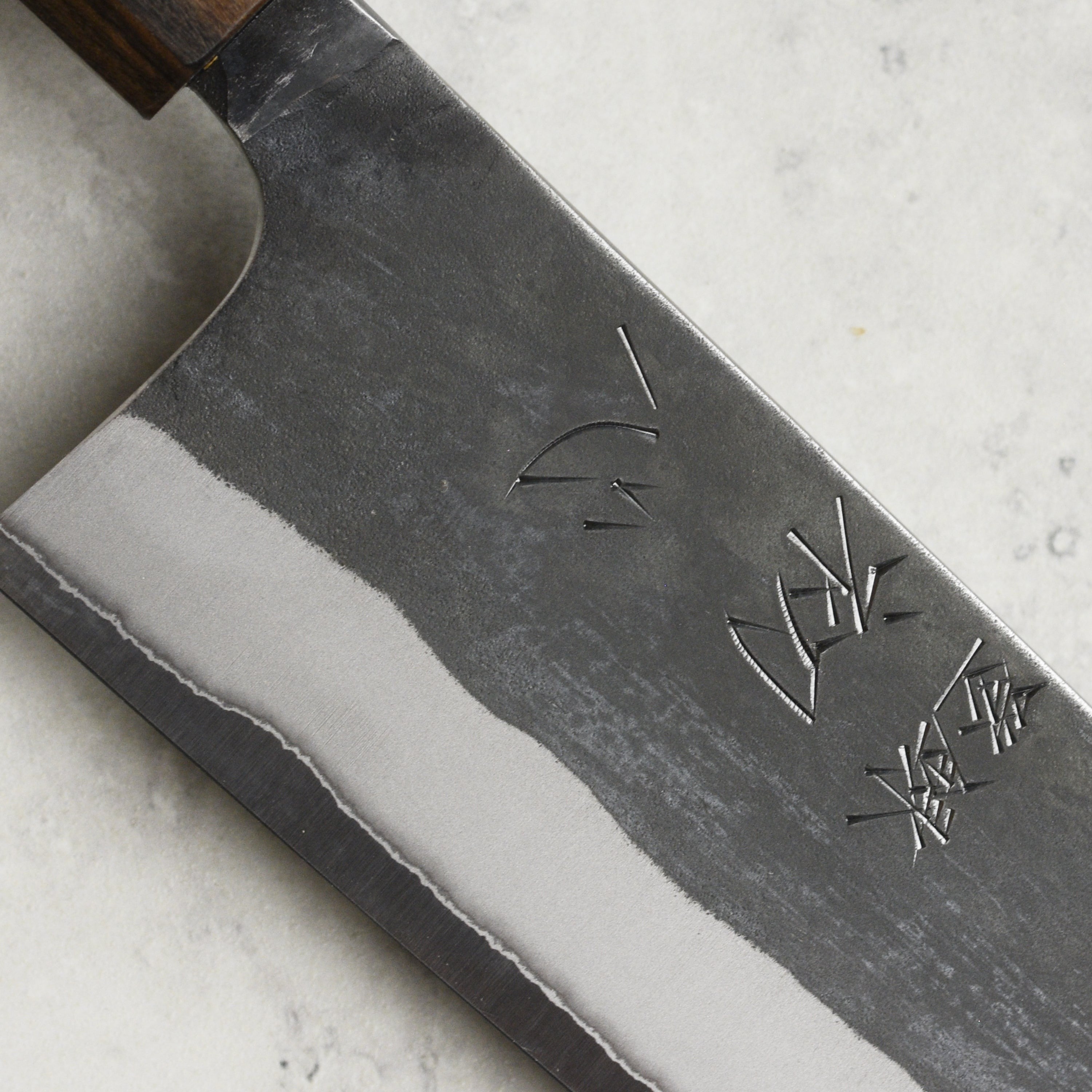 Hatsukokoro Kurokaze Shirogami #2 Kurouchi Stainless Clad 8.25" Gyuto