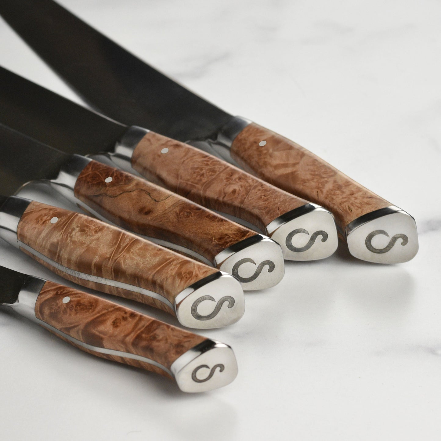 Steelport Carbon Steel 6 Piece Magnetic Knife Block Set