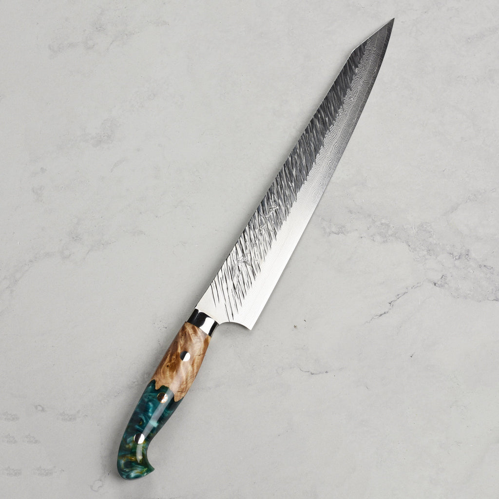 Kurosaki Fujin Forged SG2 Damascus 10.6" Sujihiki with Saya