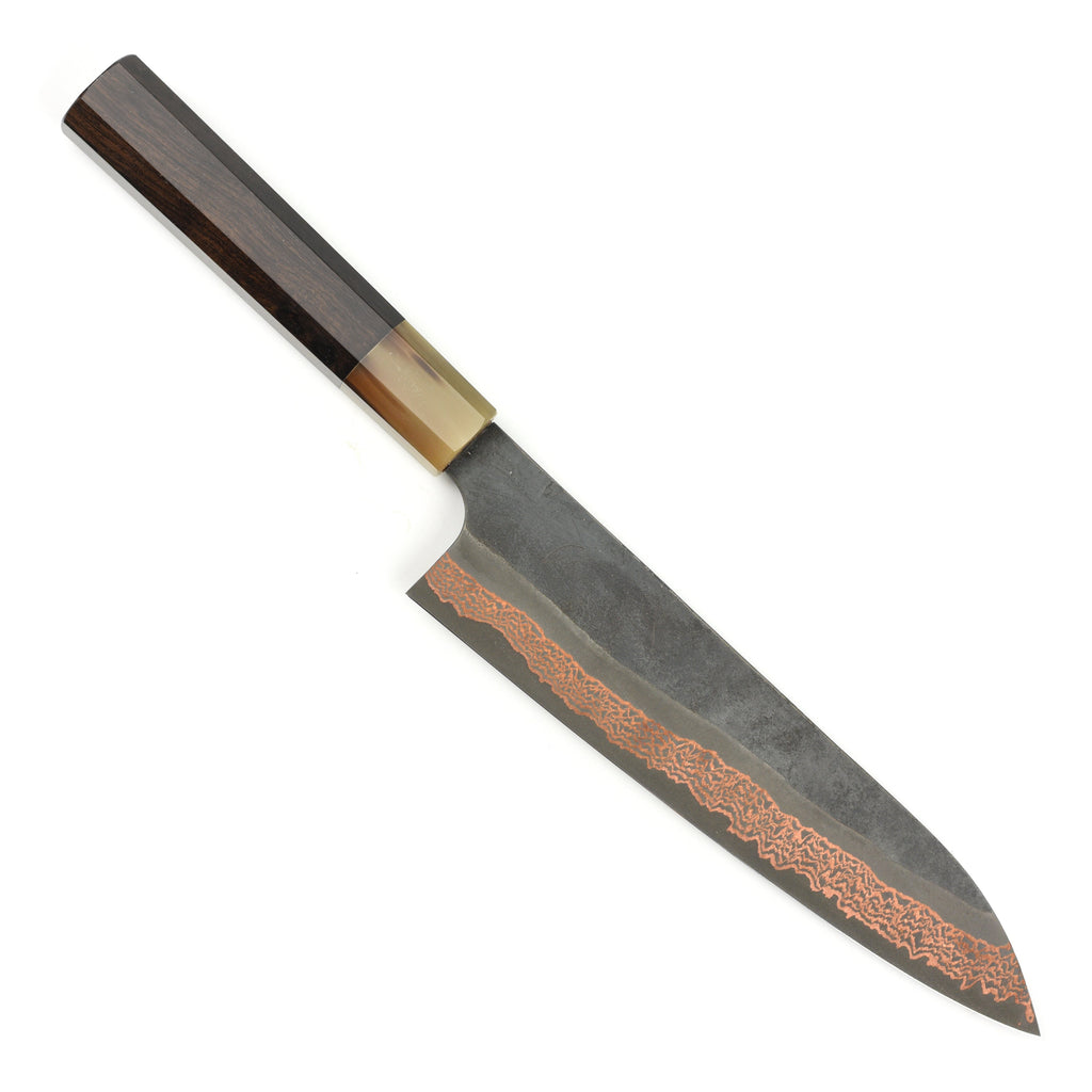 Hatsukokoro Yorokobi SLD Kurouchi Copper Damascus 8.25" Gyuto