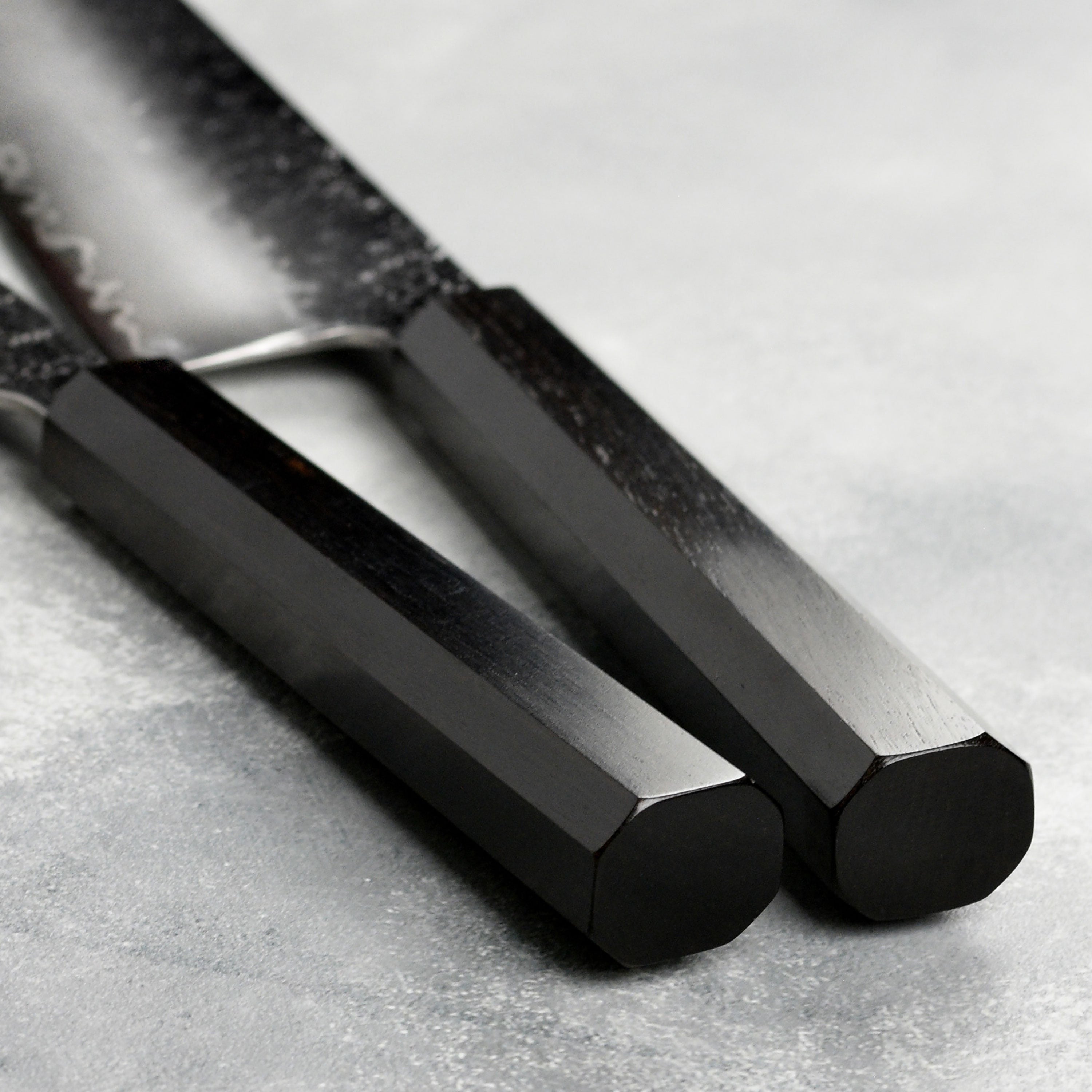 Zuma Black Forged Bunka & Chef's Knife Set with Sheaths