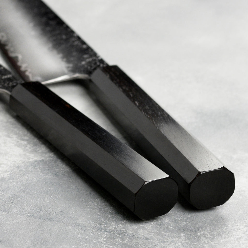 Zuma Black Forged Bunka & Chef's Knife Set with Sheaths