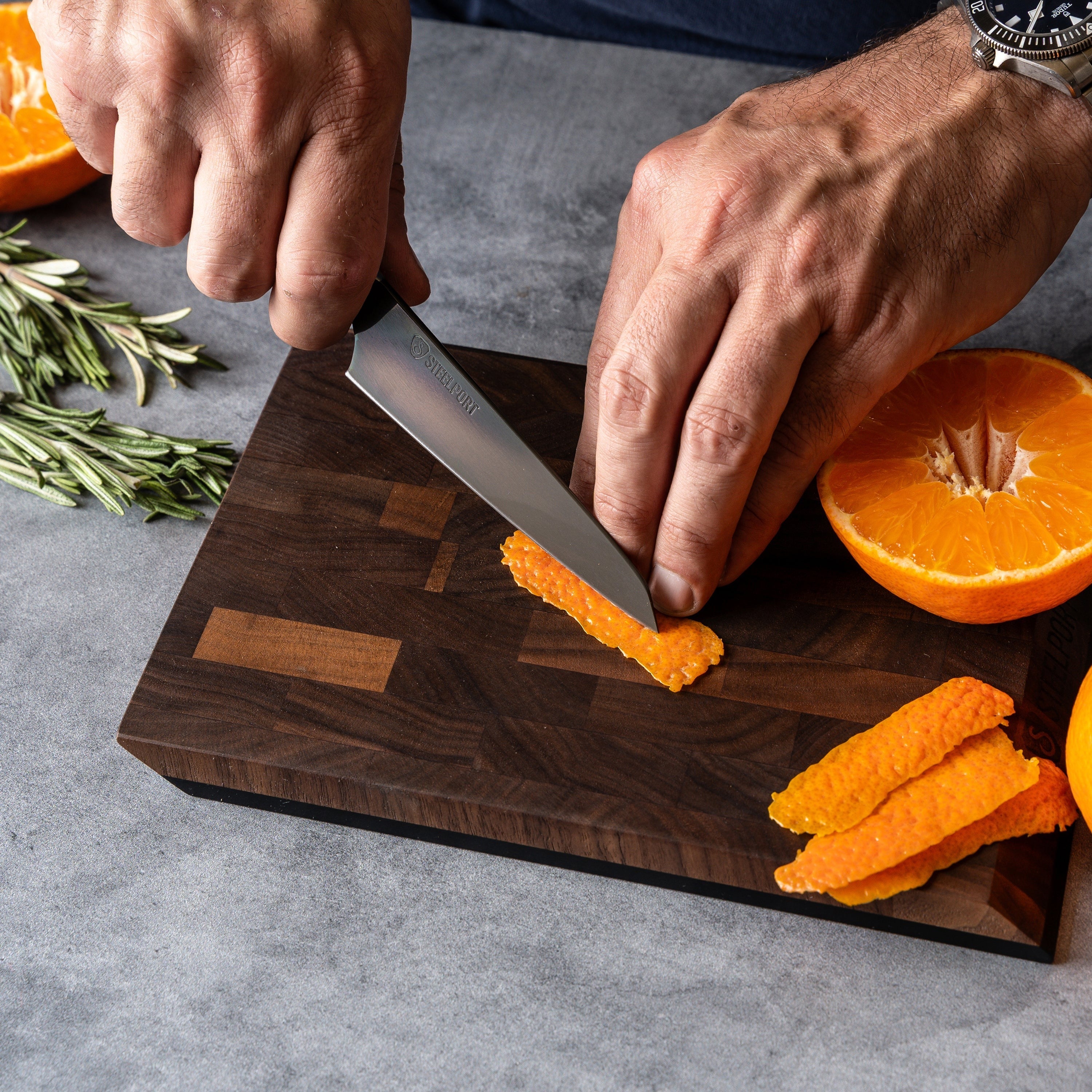 Steelport SteelCore 2-in-1 Walnut Cutting Board, 9x6"