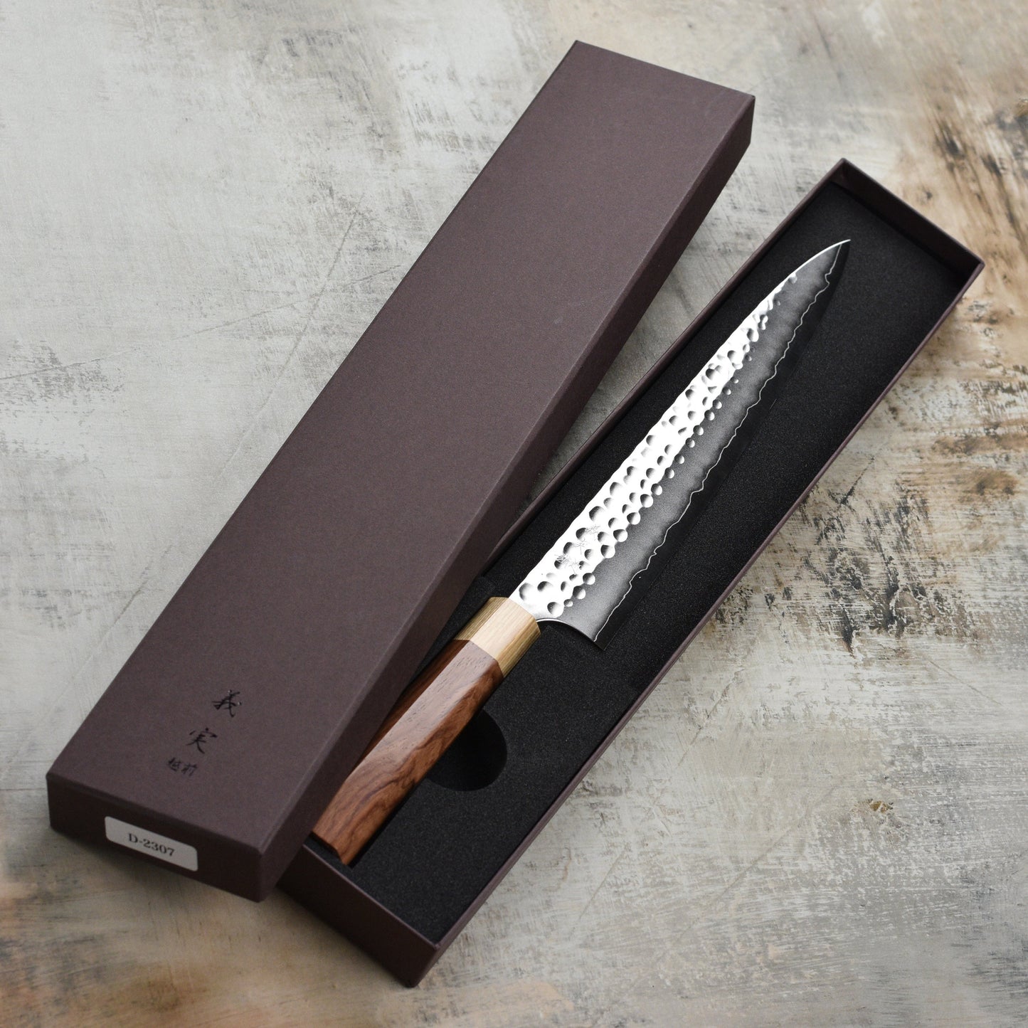 Yoshimi Kato Forged Ginsan Stainless Clad 10.6" Sujihiki