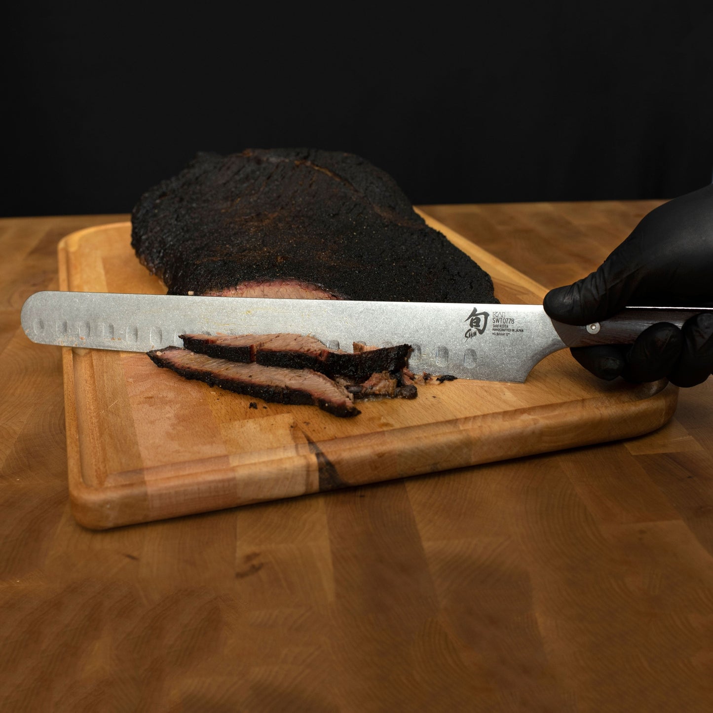 Shun Kanso 12" Hollow Edge Brisket Knife with Saya