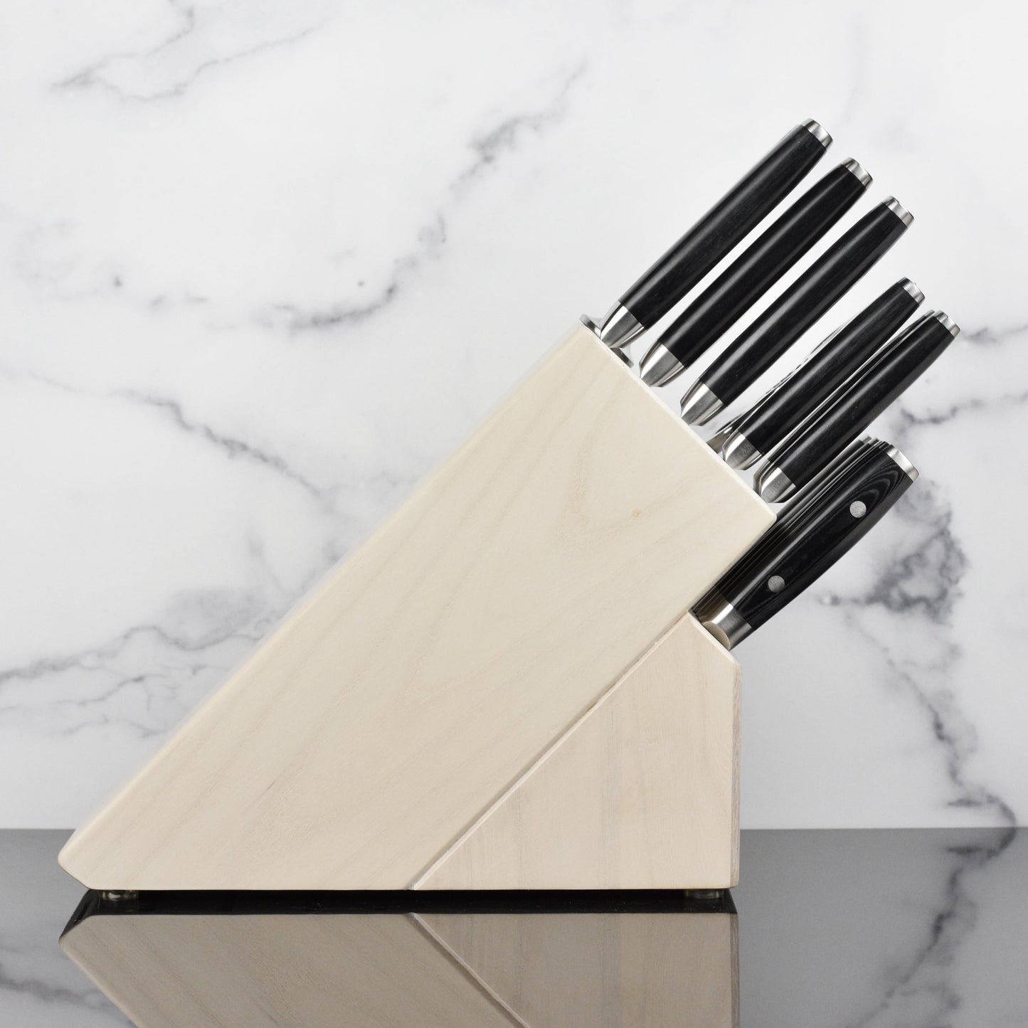 Yaxell Ran Plus 16 Piece Gray Ash Knife Block Set
