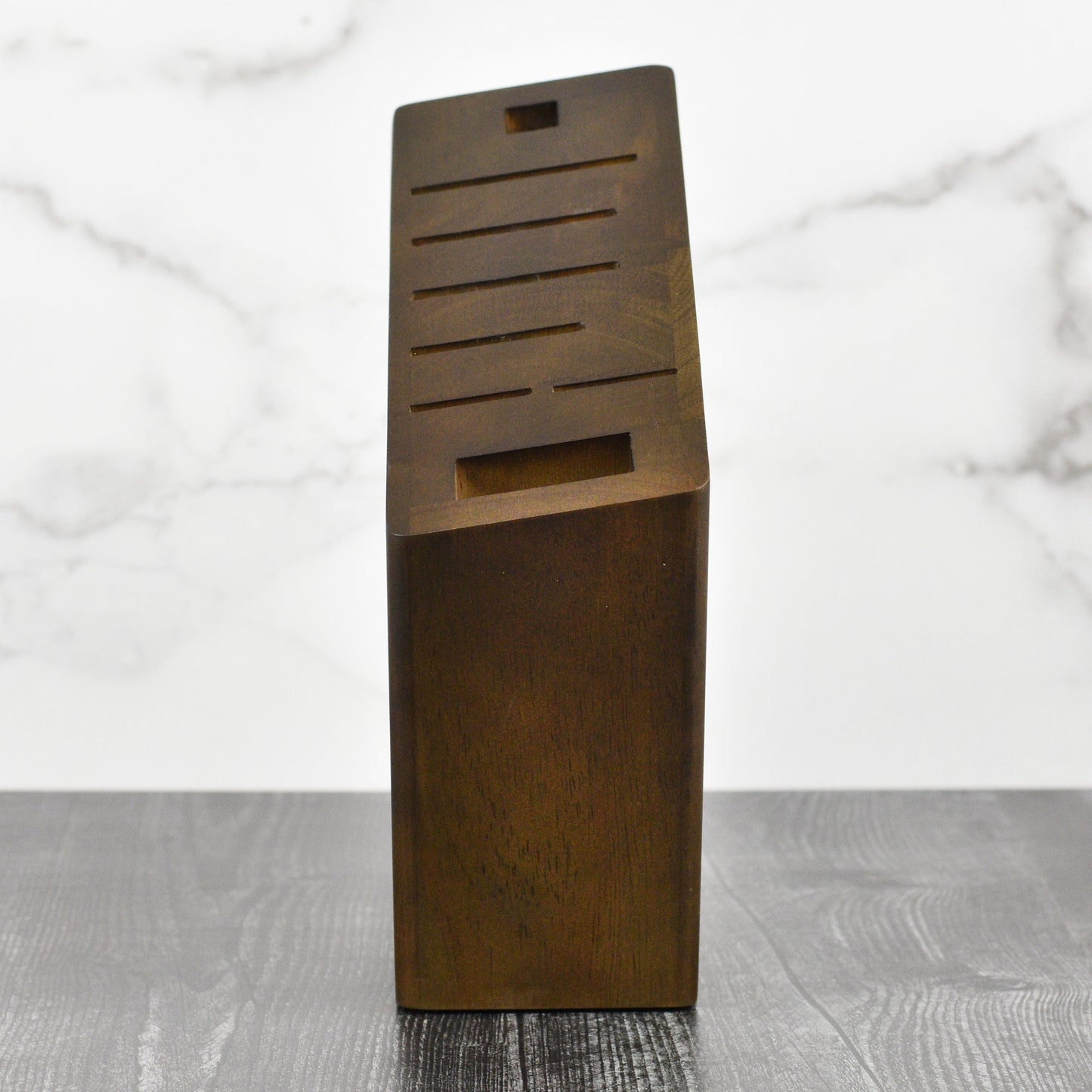 Shun 8 Slot Angled Knife Block, Walnut Finish