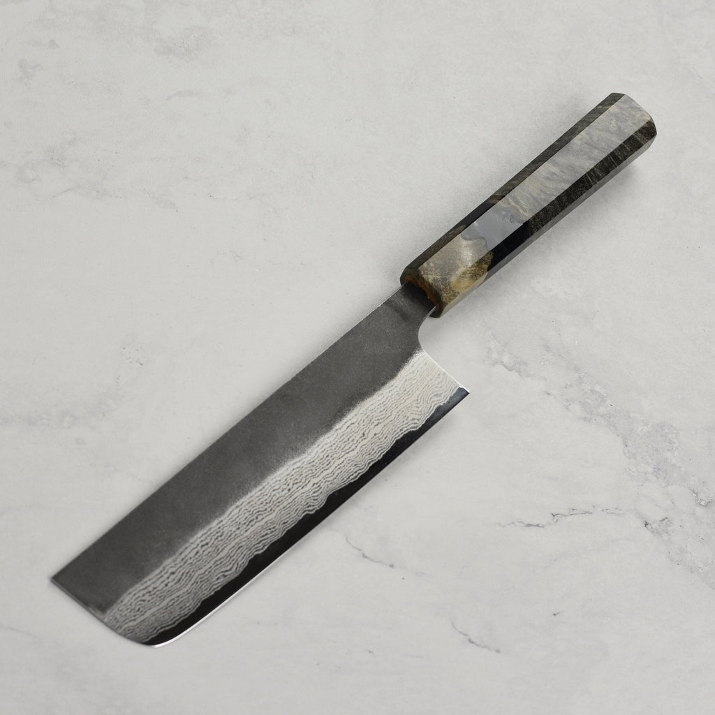 Hatsukokoro Atelier Kurouchi Damascus 6.5" Nakiri