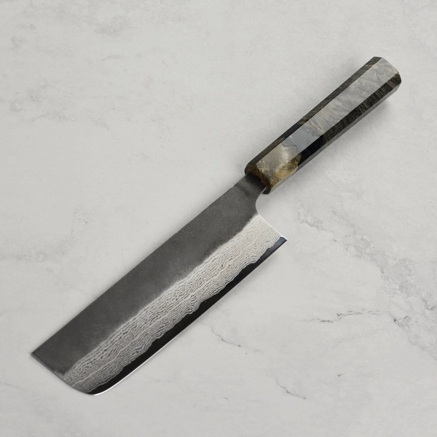 Hatsukokoro Atelier Kurouchi Damascus 6.5" Nakiri