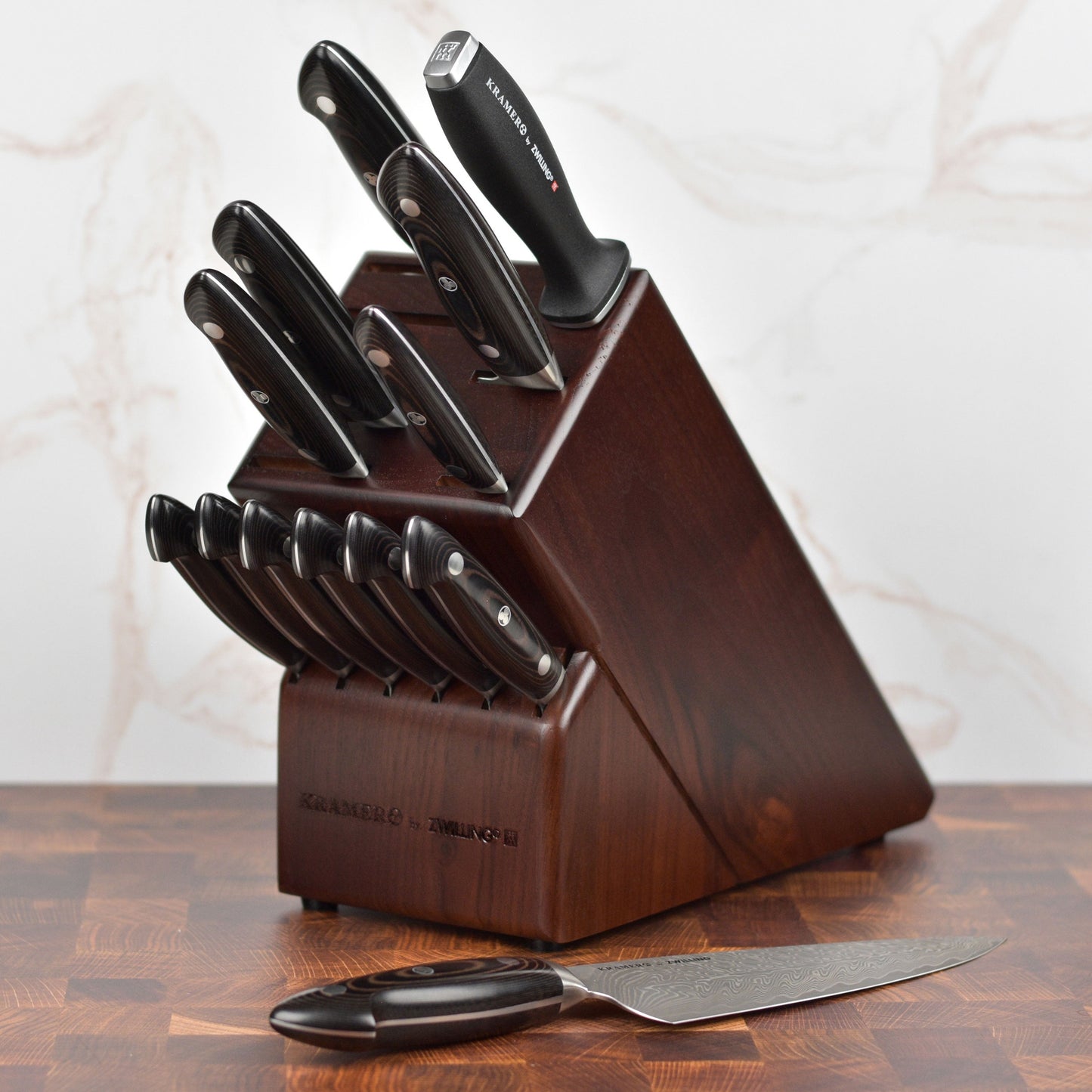 Kramer Stainless Damascus 14 Piece Knife Block Set