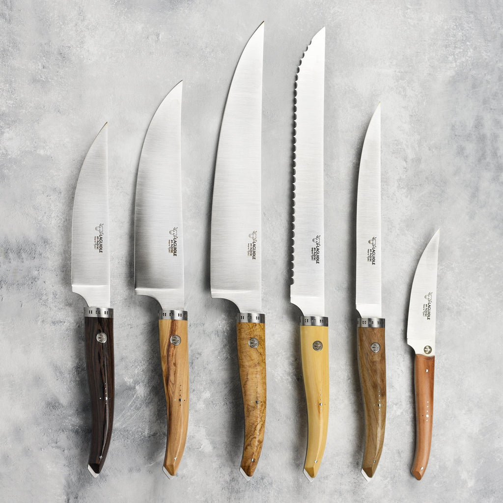 Laguiole en Aubrac 7 Piece Magnetic Knife Block Set