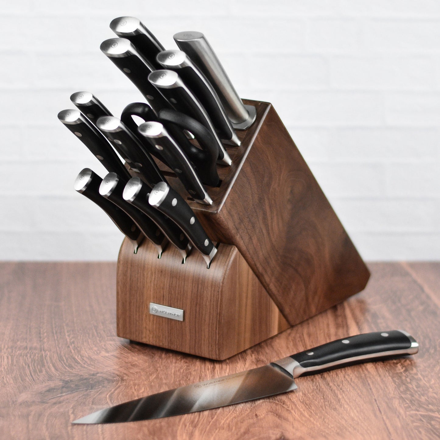 Wusthof Classic Ikon 16 Piece Walnut Knife Block Set