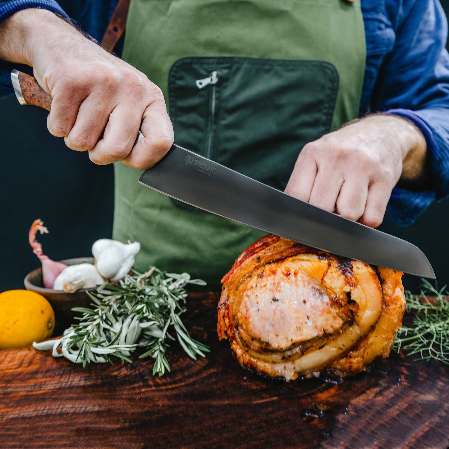Steelport Carbon Steel 10" Slicing Knife