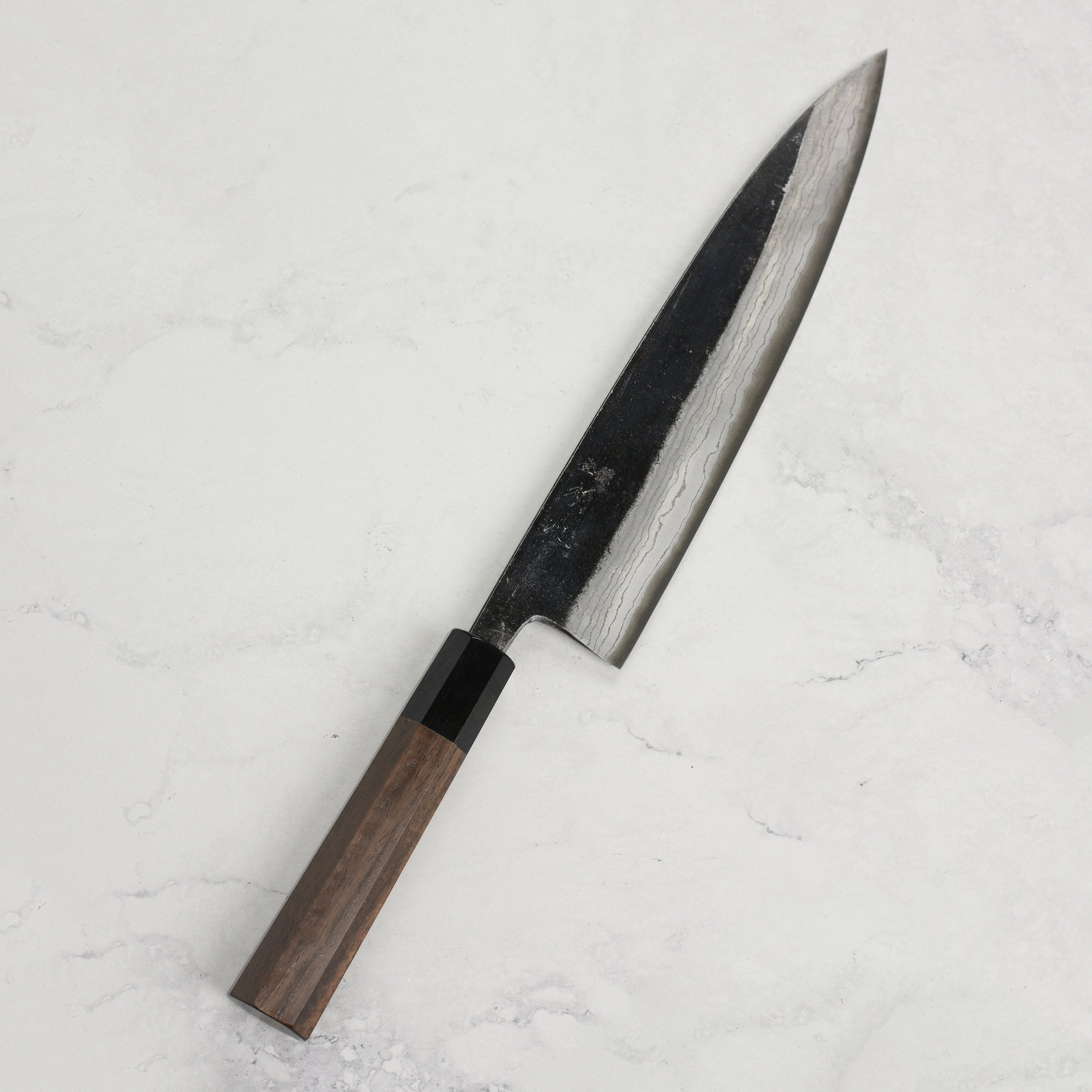 Hatsukokoro Kumokage Aogami Kurouchi Damascus 9.4" Gyuto
