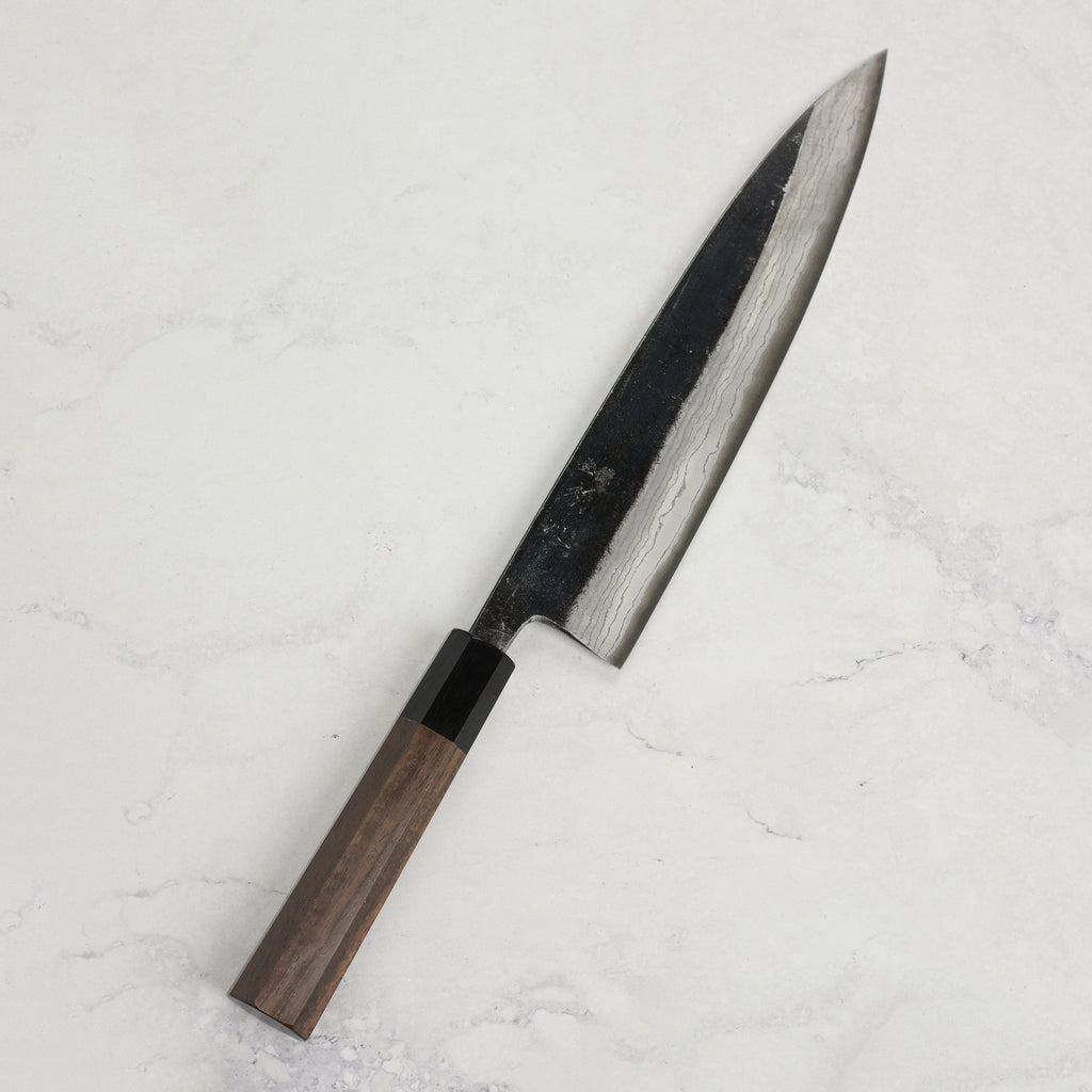 Hatsukokoro Kumokage Aogami Kurouchi Damascus 9.4" Gyuto