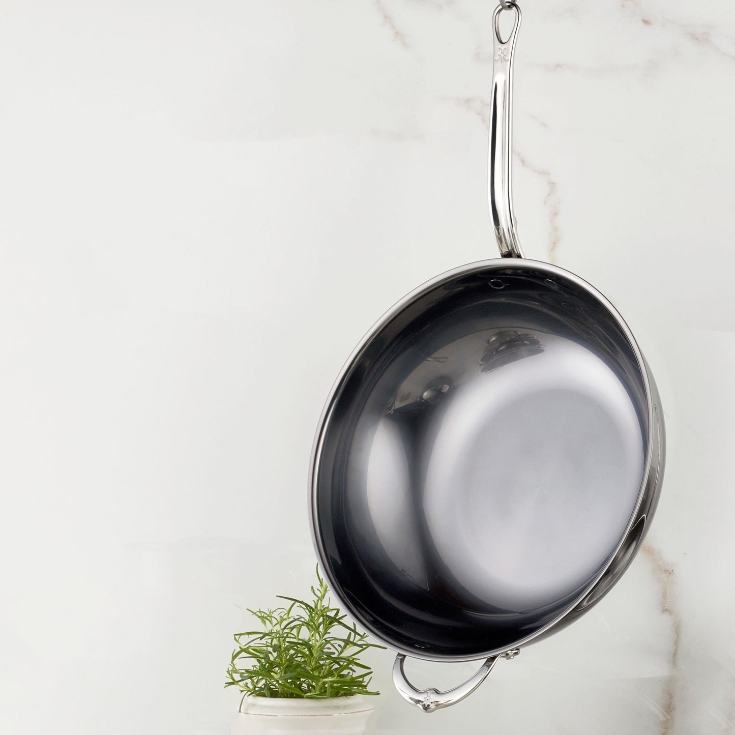 Hestan NanoBond 14" Titanium Stainless Steel Chef's Pan