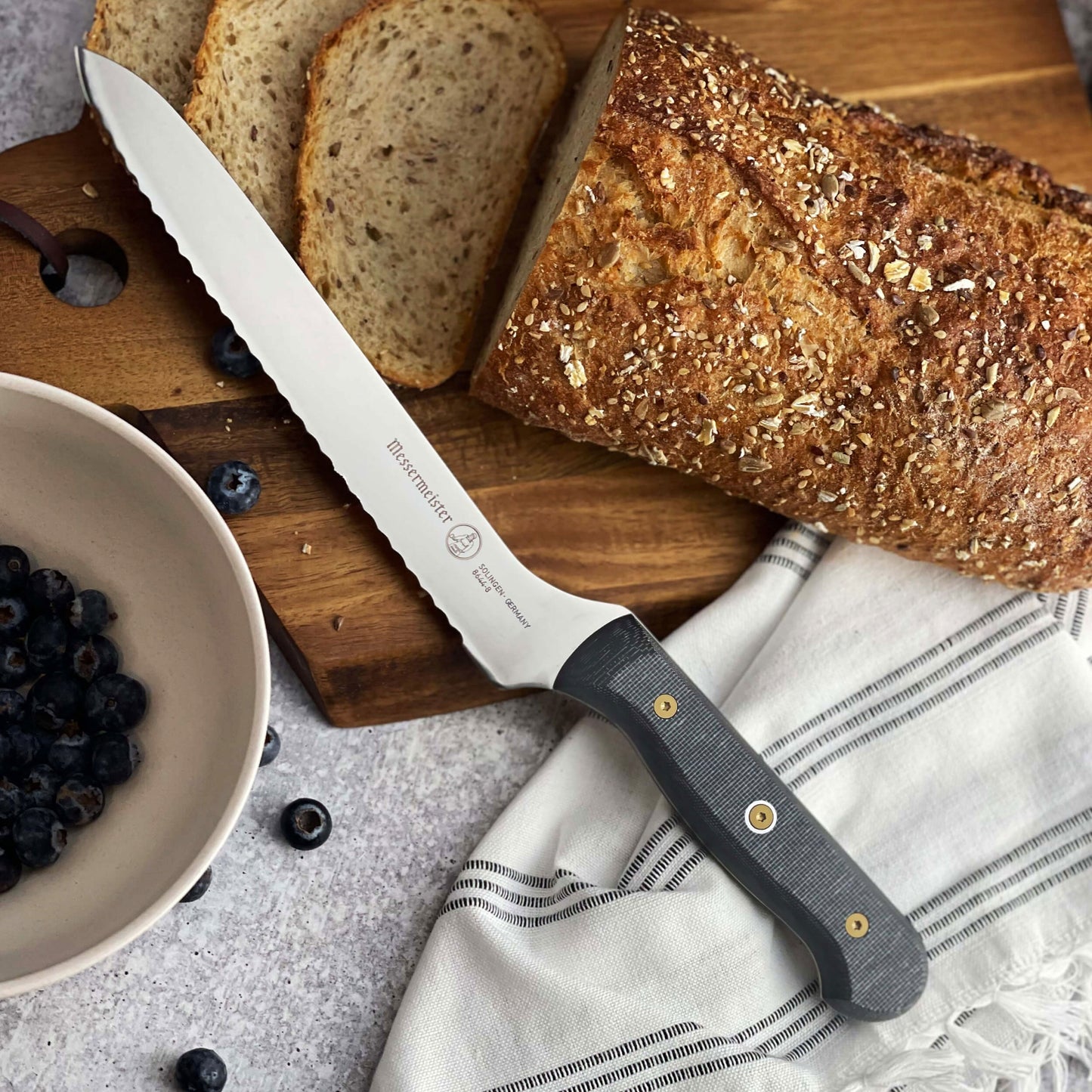 Messermeister Custom Micarta 8" Offset Bread Knife