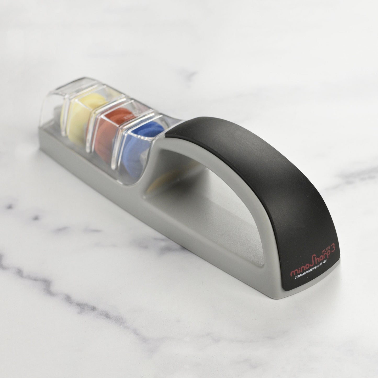 Global 3 Stage Grey MinoSharp III Ceramic Water Stone Sharpener