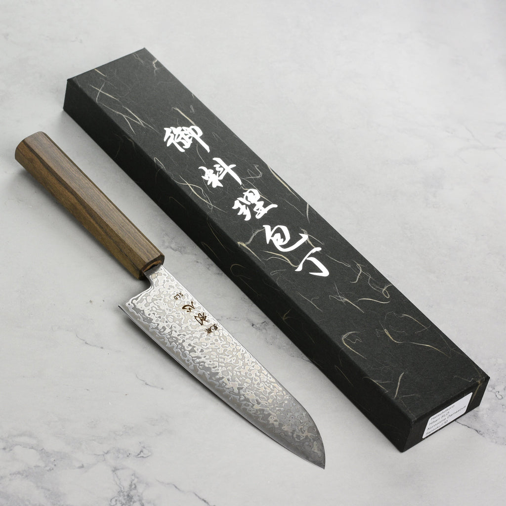 Hatsukokoro Hikari SLD Kurozome Damascus 7" Santoku