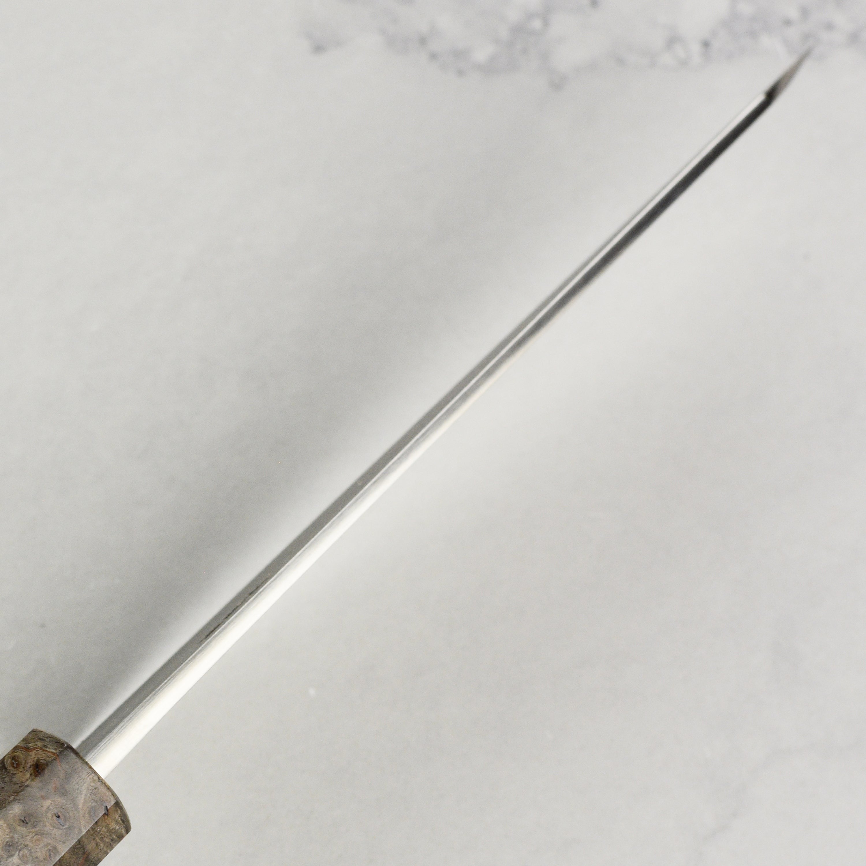 Yoshikane SKD Nashiji Stainless Clad 5.9" Honesuki, Stabilized Birch