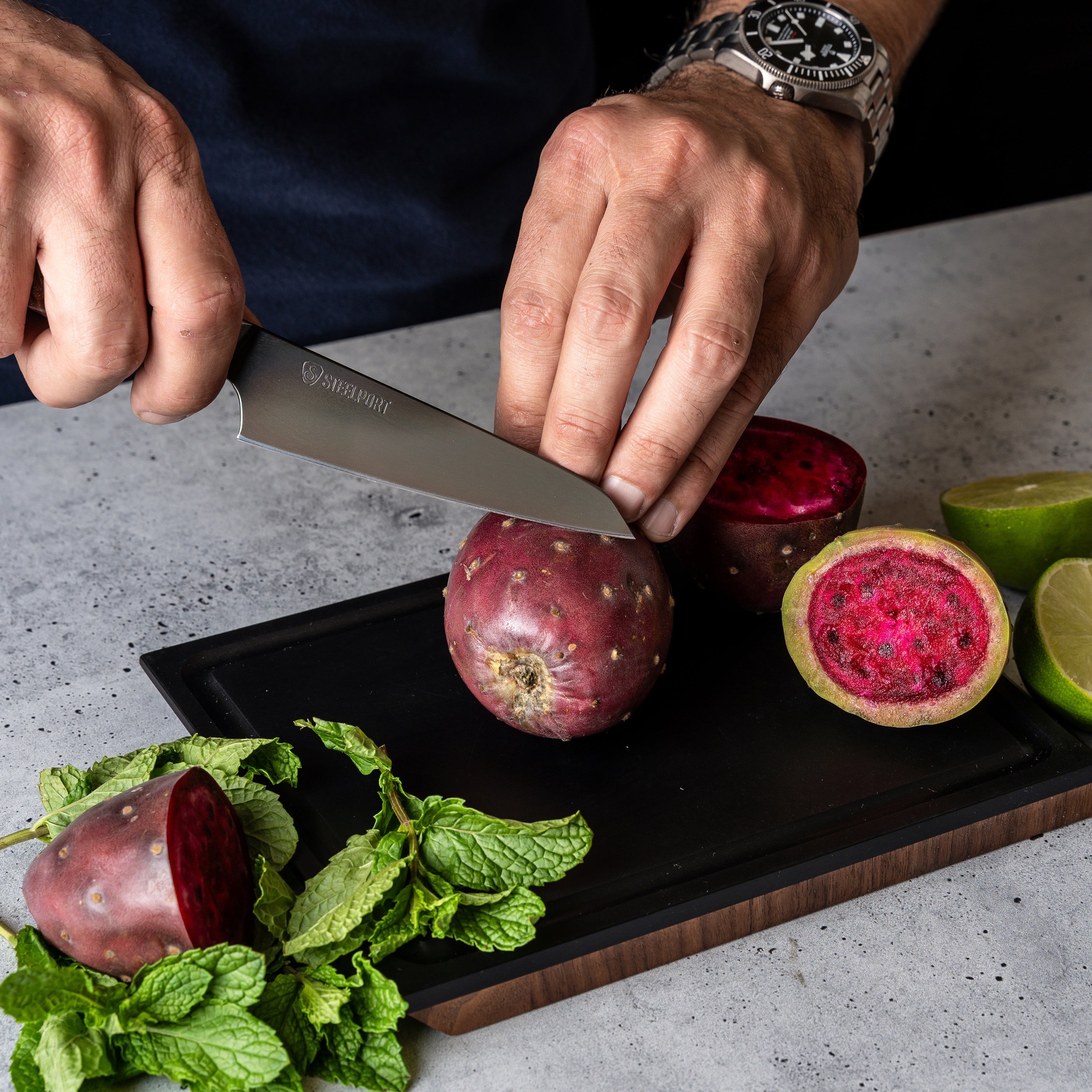 Steelport SteelCore 2-in-1 Walnut Cutting Board, 9x6"