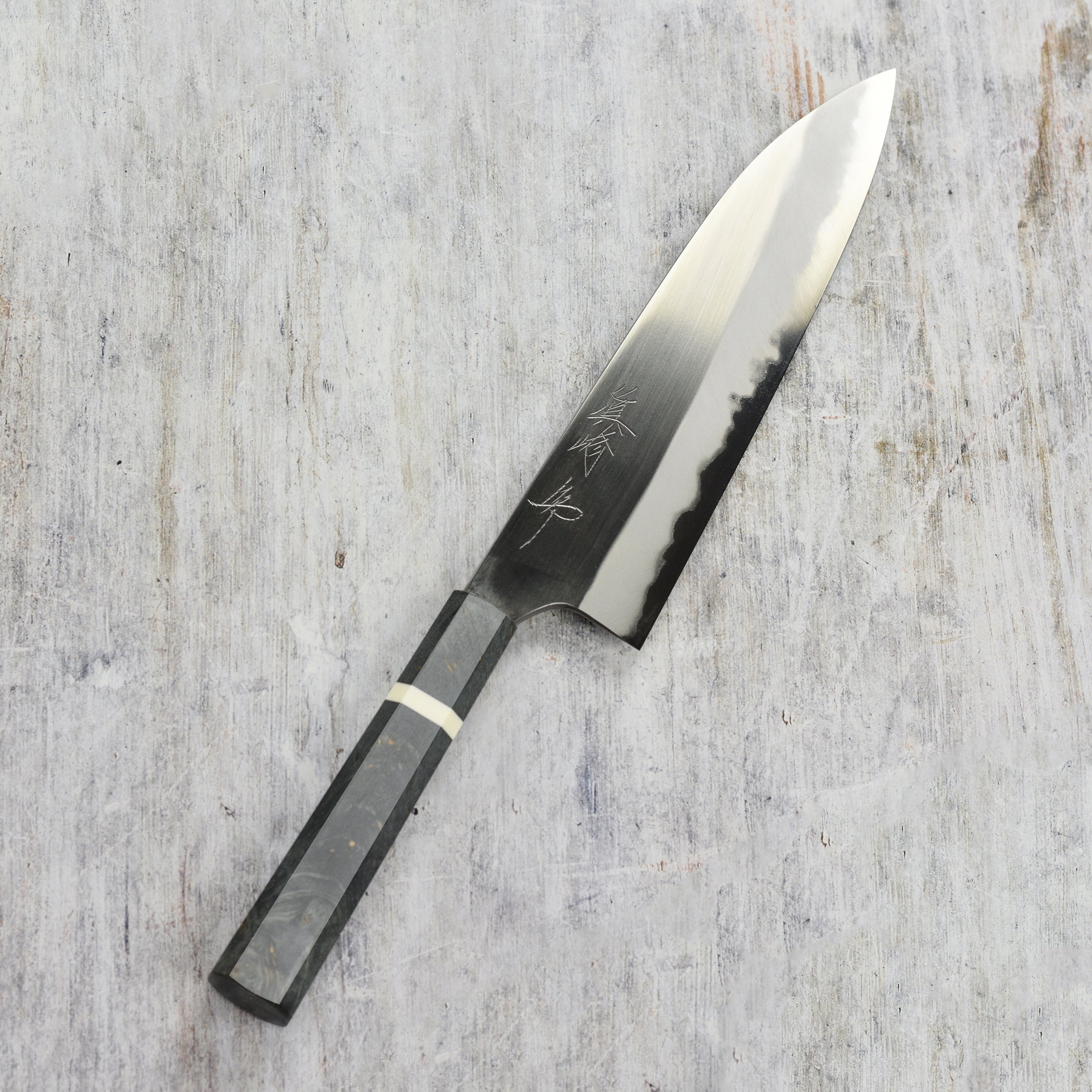 Mazaki Hon-Sanmai Shirogami #2 Migaki 8.25" Gyuto