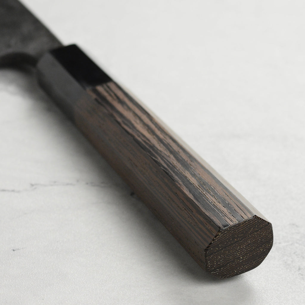 Hatsukokoro Kurokaze Aogami #2 Kurouchi 5.9" Double Bevel Deba, Wenge