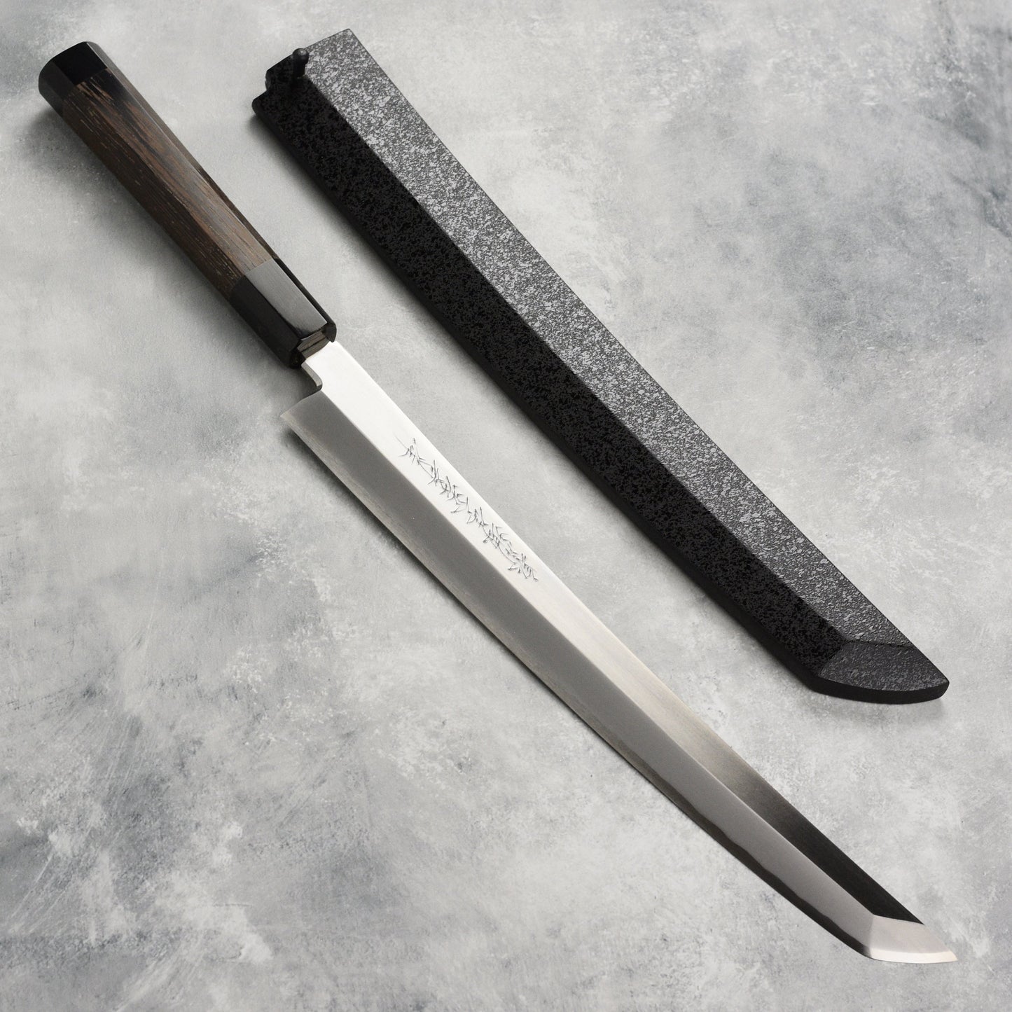 Takayuki Zangetsu Ginsan Single-Bevel 11.8" Sakimaru Takohiki with Saya