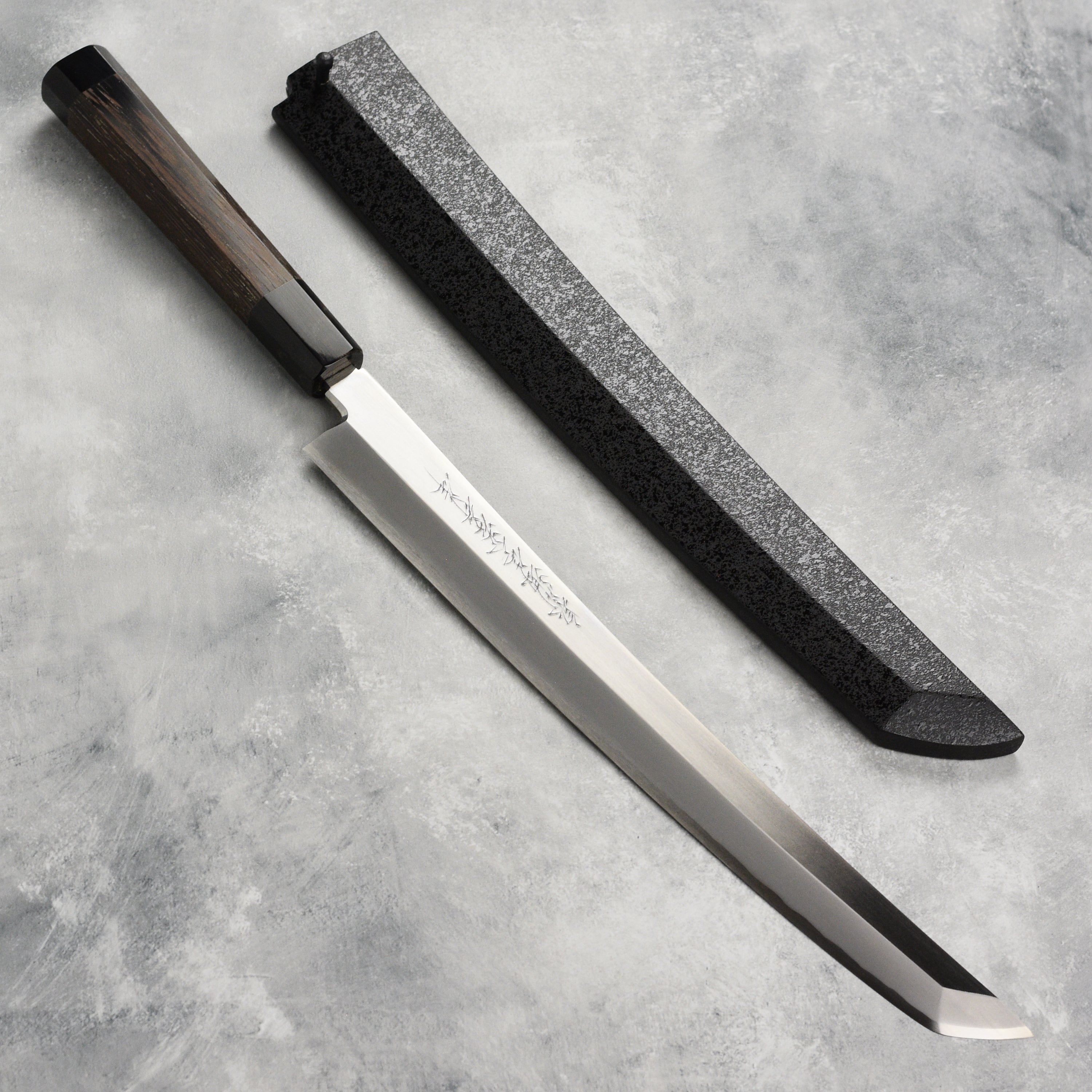 Takayuki Zangetsu Ginsan Single-Bevel 11.8" Sakimaru Takohiki with Saya