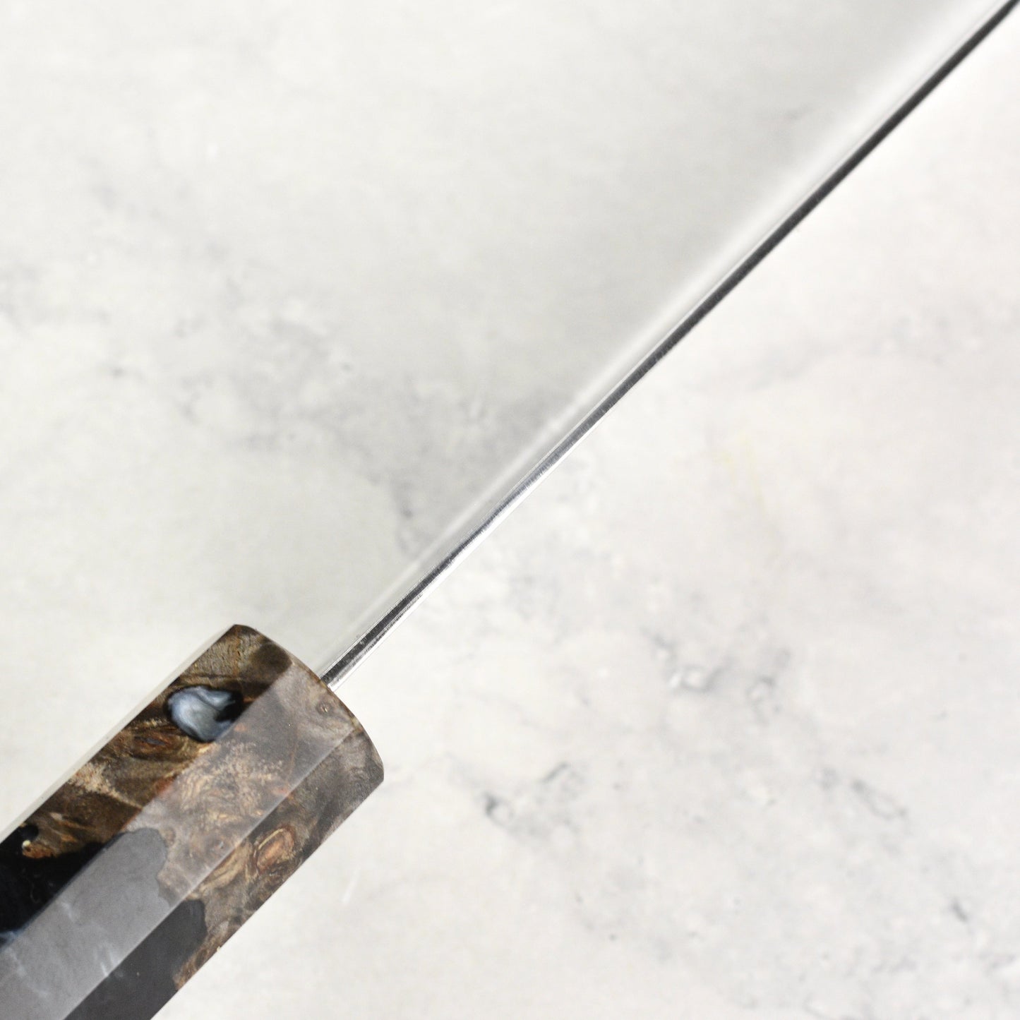Hatsukokoro Ryuhyo SG2 Damascus 8.25" Kiritsuke Gyuto, Stabilized Birch