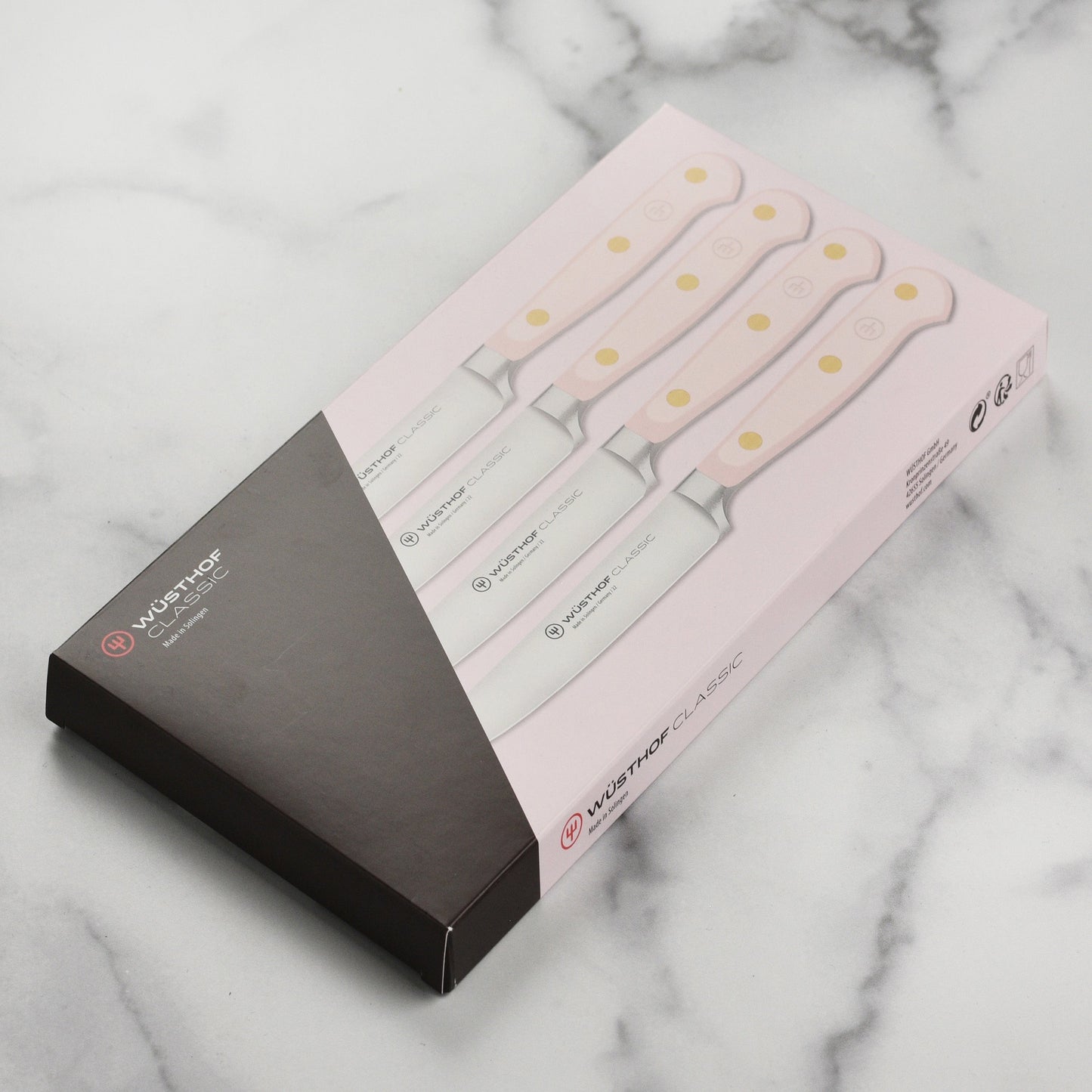 Wusthof Classic Pink Himalayan Salt 4 Piece Steak Knife Set